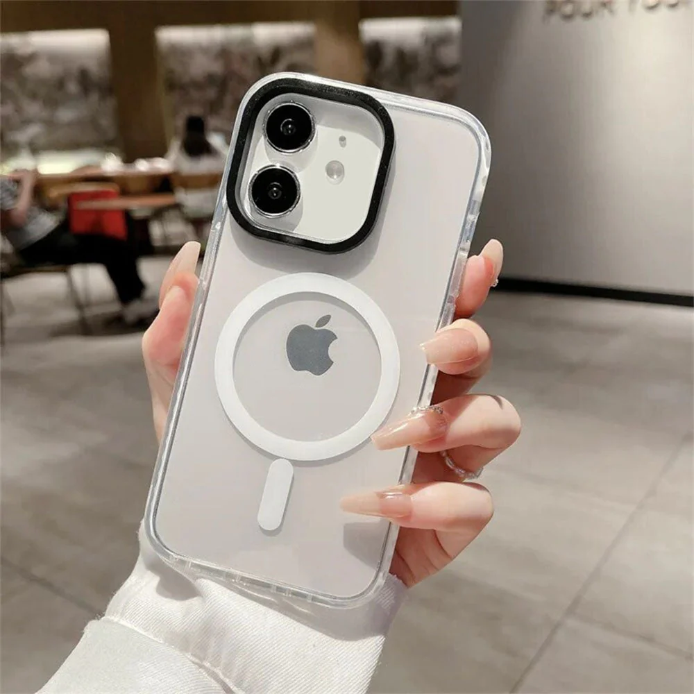 LuxuryKase LK087 Clear Fluorescent Magnetic Mag-safe Wireless Charging Bumper Case for iPhone - Image 20