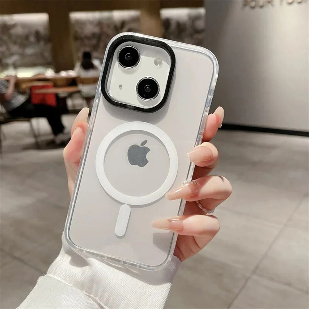LuxuryKase LK087 Clear Fluorescent Magnetic Mag-safe Wireless Charging Bumper Case for iPhone - Image 22