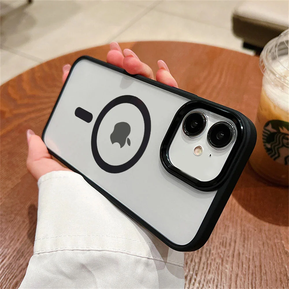 LuxuryKase LK096 Mag-Safe Magnetic Wireless Charging Lens Protector Case Cover for iPhone - Image 2