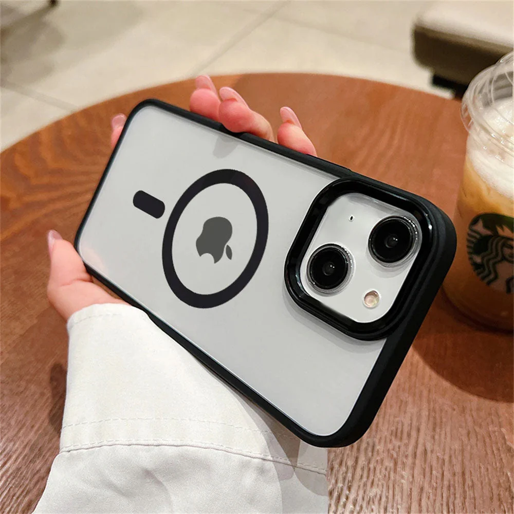LuxuryKase LK096 Mag-Safe Magnetic Wireless Charging Lens Protector Case Cover for iPhone - Image 4