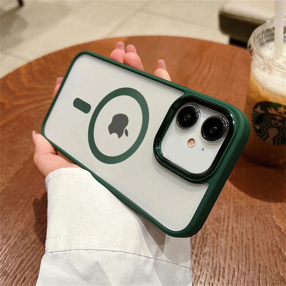 LuxuryKase LK096 Mag-Safe Magnetic Wireless Charging Lens Protector Case Cover for iPhone - Image 5