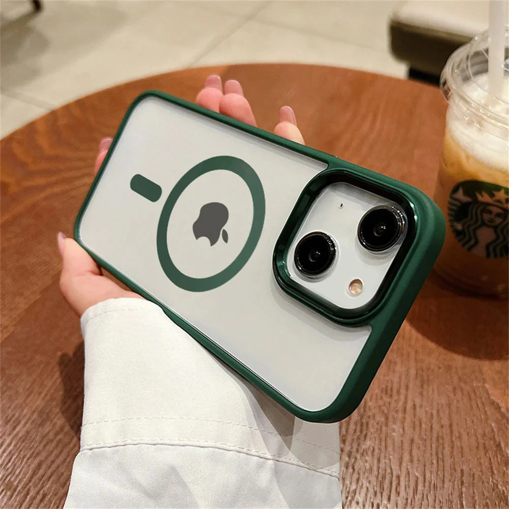 LuxuryKase LK096 Mag-Safe Magnetic Wireless Charging Lens Protector Case Cover for iPhone - Image 7