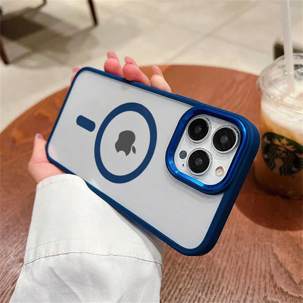 LuxuryKase LK096 Mag-Safe Magnetic Wireless Charging Lens Protector Case Cover for iPhone - Image 9
