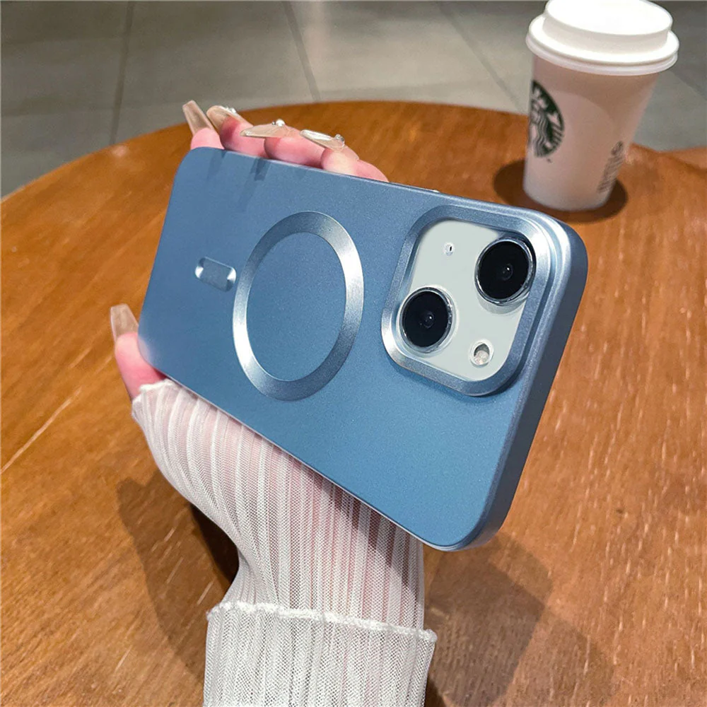 LuxuryKase LK101 Matte CD Print Magnetic Wireless Charging Mag-Safe Case with Camera Len Protection For Iphone - Image 19