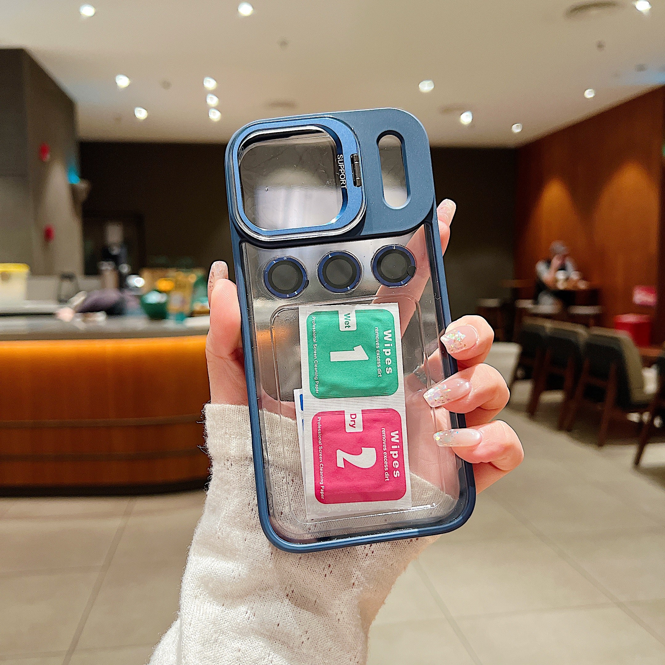 LuxuryKase Clear Case | Metal Lens Protector & 180° Rotating Bracket | Shockproof Transparent Hard Back Cover with Soft TPU Frame For iPhone & Samsung - Image 26
