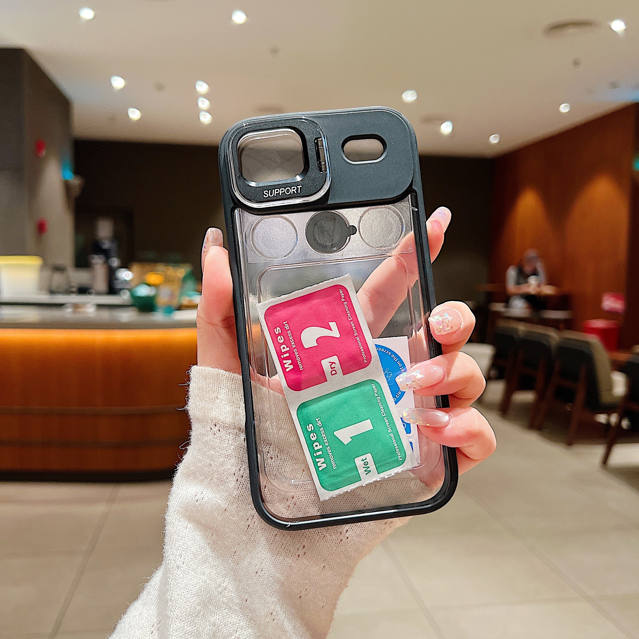 LuxuryKase Clear Case | Metal Lens Protector & 180° Rotating Bracket | Shockproof Transparent Hard Back Cover with Soft TPU Frame For iPhone & Samsung - Image 30