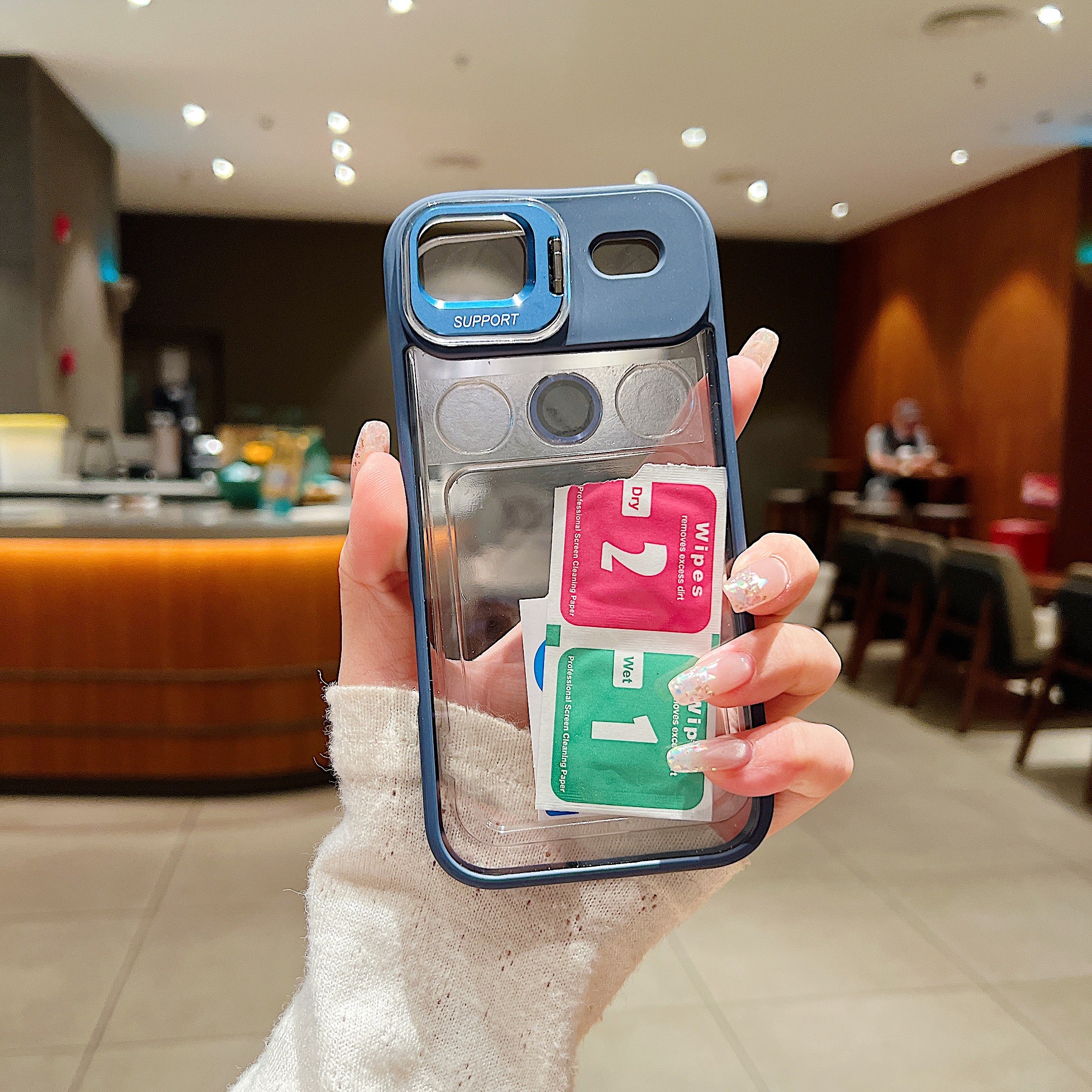 LuxuryKase Clear Case | Metal Lens Protector & 180° Rotating Bracket | Shockproof Transparent Hard Back Cover with Soft TPU Frame For iPhone & Samsung - Image 31