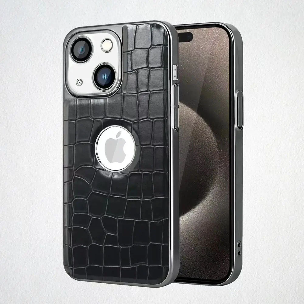 LuxuryKase LK104 Crocodile Grain Leather Camera Lens Protective Case for iPhone - Image 4