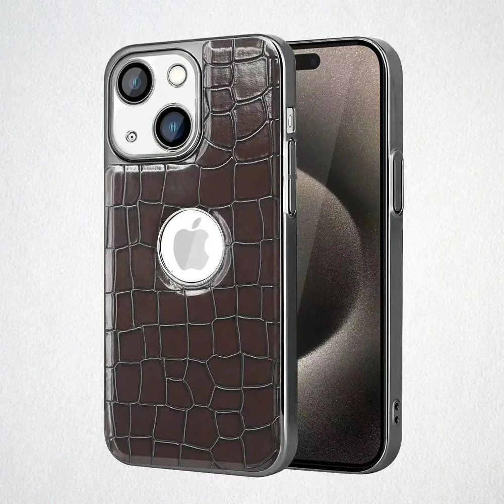 LuxuryKase LK104 Crocodile Grain Leather Camera Lens Protective Case for iPhone - Image 7