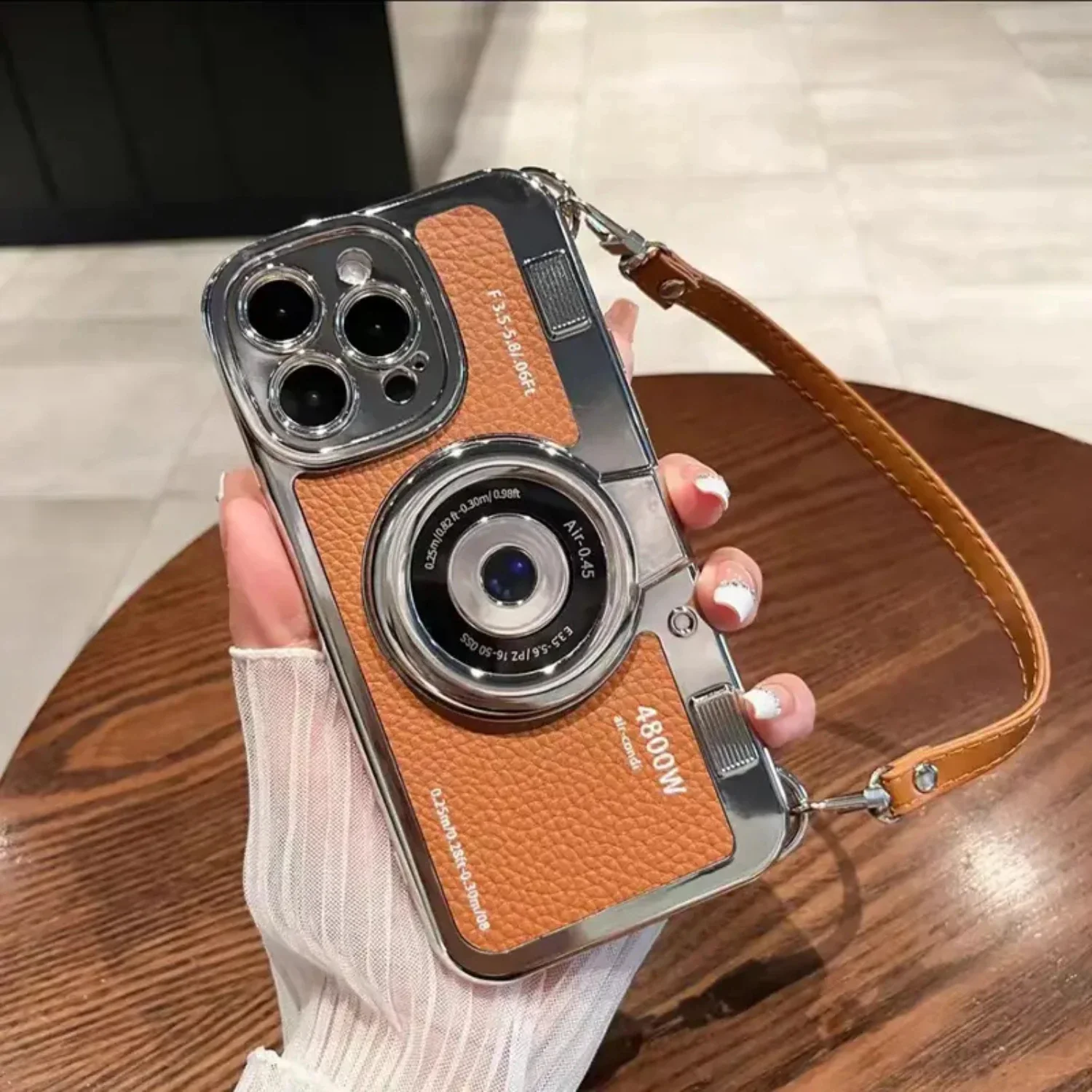 LuxuryKase LK106 3D Japan Korean Leather Pattern Protective Case With Hand Strap Case Cover for iPhone Series - Image 31