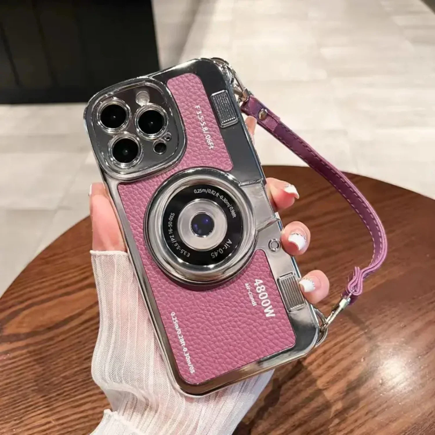 LuxuryKase LK106 3D Japan Korean Leather Pattern Protective Case With Hand Strap Case Cover for iPhone Series - Image 34