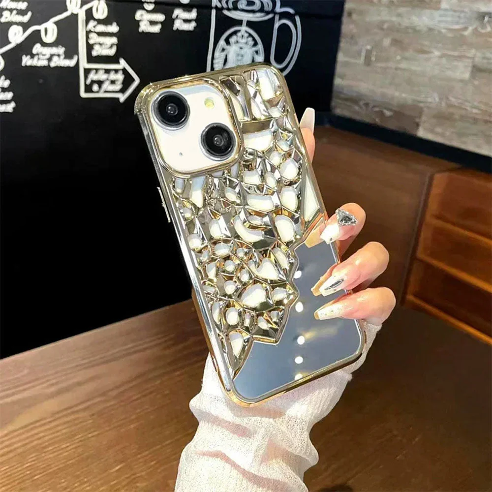 LuxuryKase LK117 Hollow Out Mirror Heat Dissipation Breathable Case For iPhone - Image 10