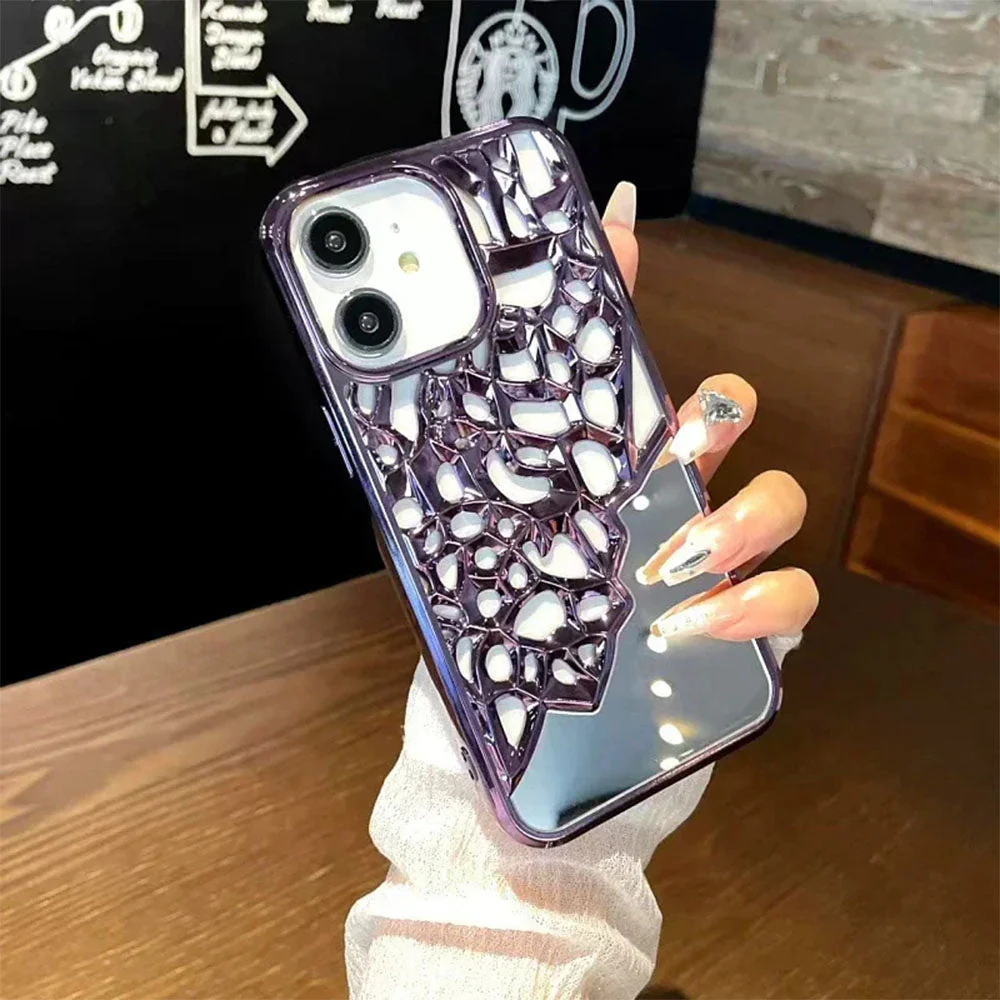 LuxuryKase LK117 Hollow Out Mirror Heat Dissipation Breathable Case For iPhone - Image 11