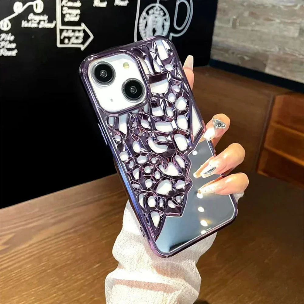 LuxuryKase LK117 Hollow Out Mirror Heat Dissipation Breathable Case For iPhone - Image 13