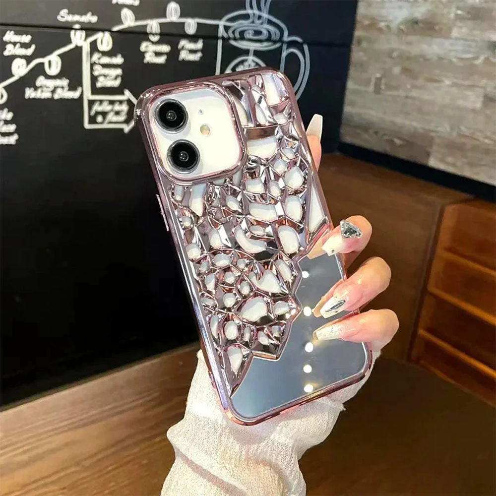 LuxuryKase LK117 Hollow Out Mirror Heat Dissipation Breathable Case For iPhone - Image 14