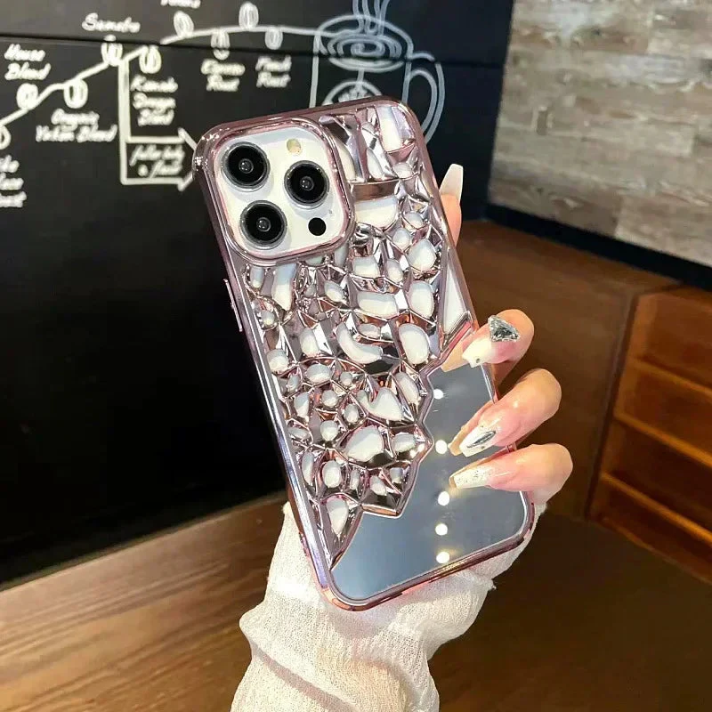 LuxuryKase LK117 Hollow Out Mirror Heat Dissipation Breathable Case For iPhone - Image 15