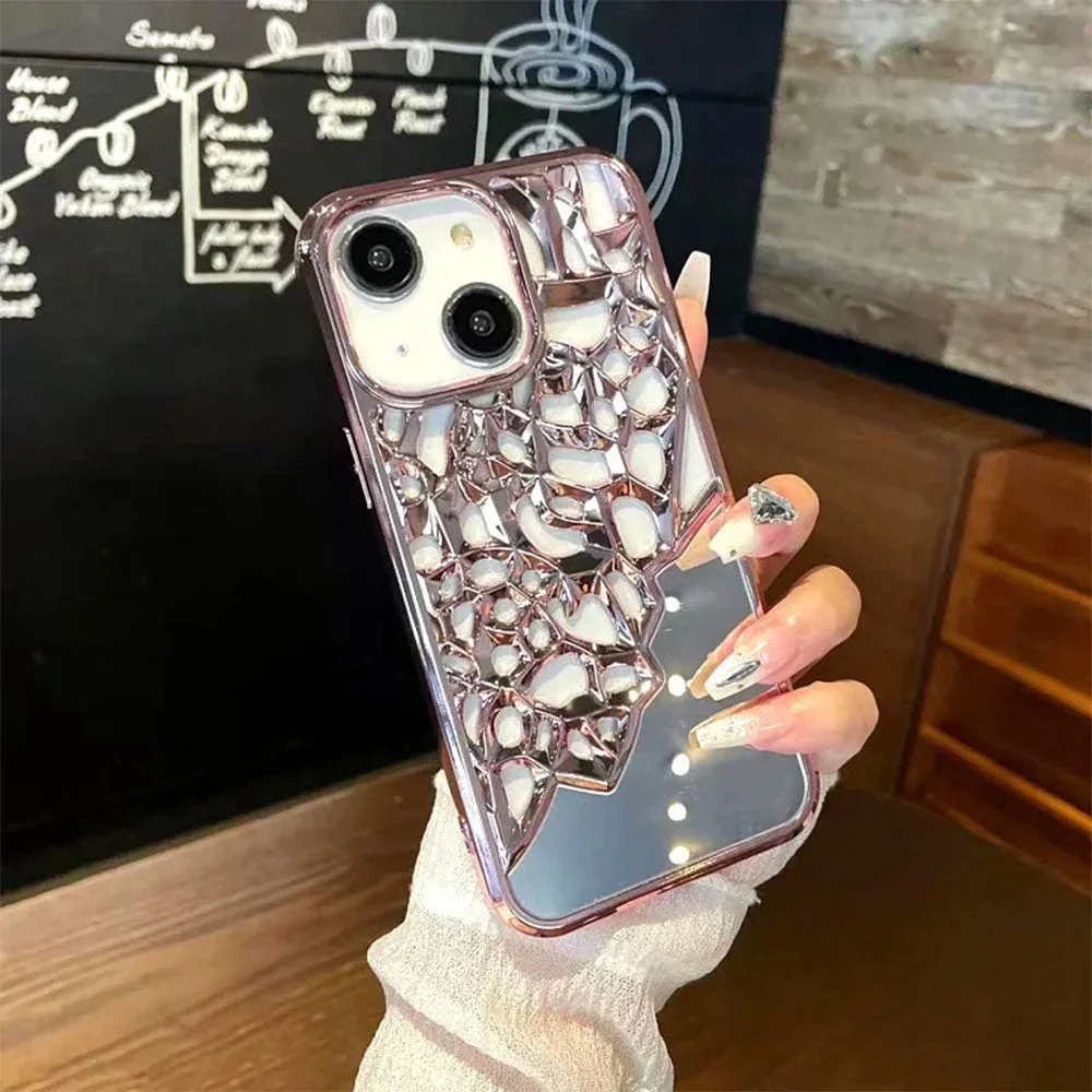 LuxuryKase LK117 Hollow Out Mirror Heat Dissipation Breathable Case For iPhone - Image 16