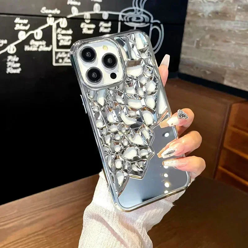 LuxuryKase LK117 Hollow Out Mirror Heat Dissipation Breathable Case For iPhone - Image 18
