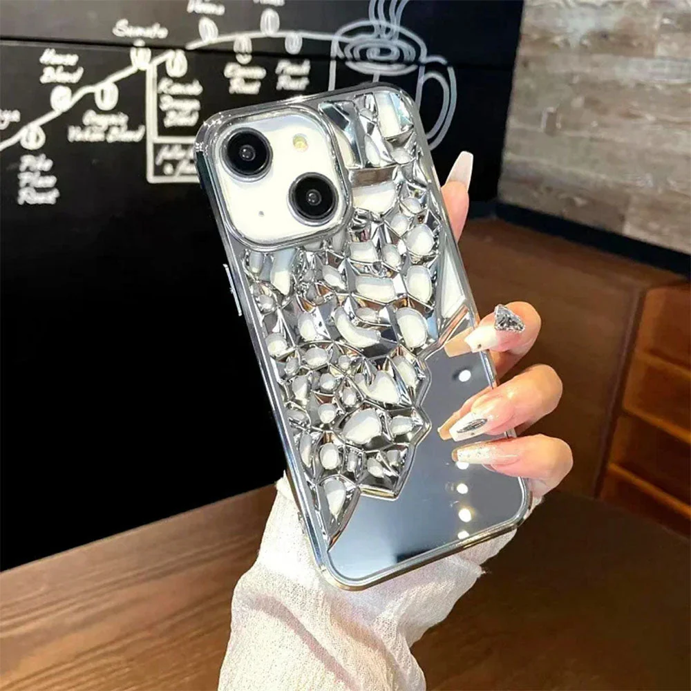 LuxuryKase LK117 Hollow Out Mirror Heat Dissipation Breathable Case For iPhone - Image 19