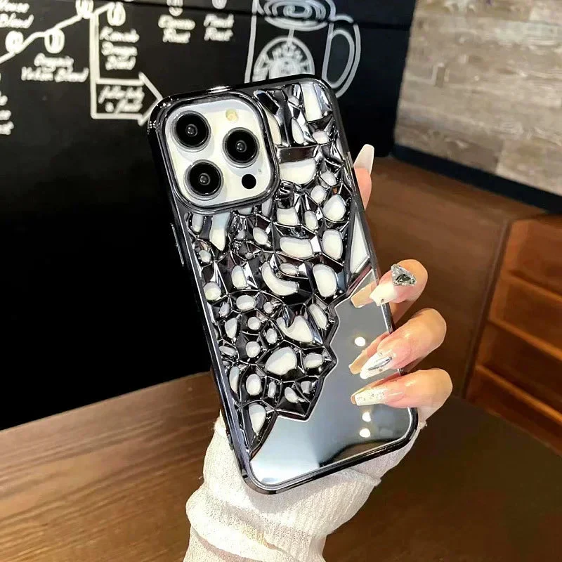 LuxuryKase LK117 Hollow Out Mirror Heat Dissipation Breathable Case For iPhone - Image 3