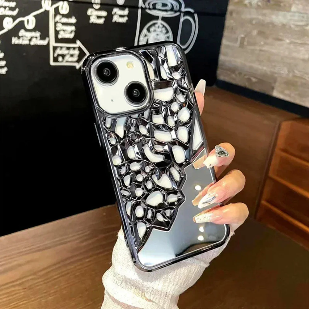 LuxuryKase LK117 Hollow Out Mirror Heat Dissipation Breathable Case For iPhone - Image 4