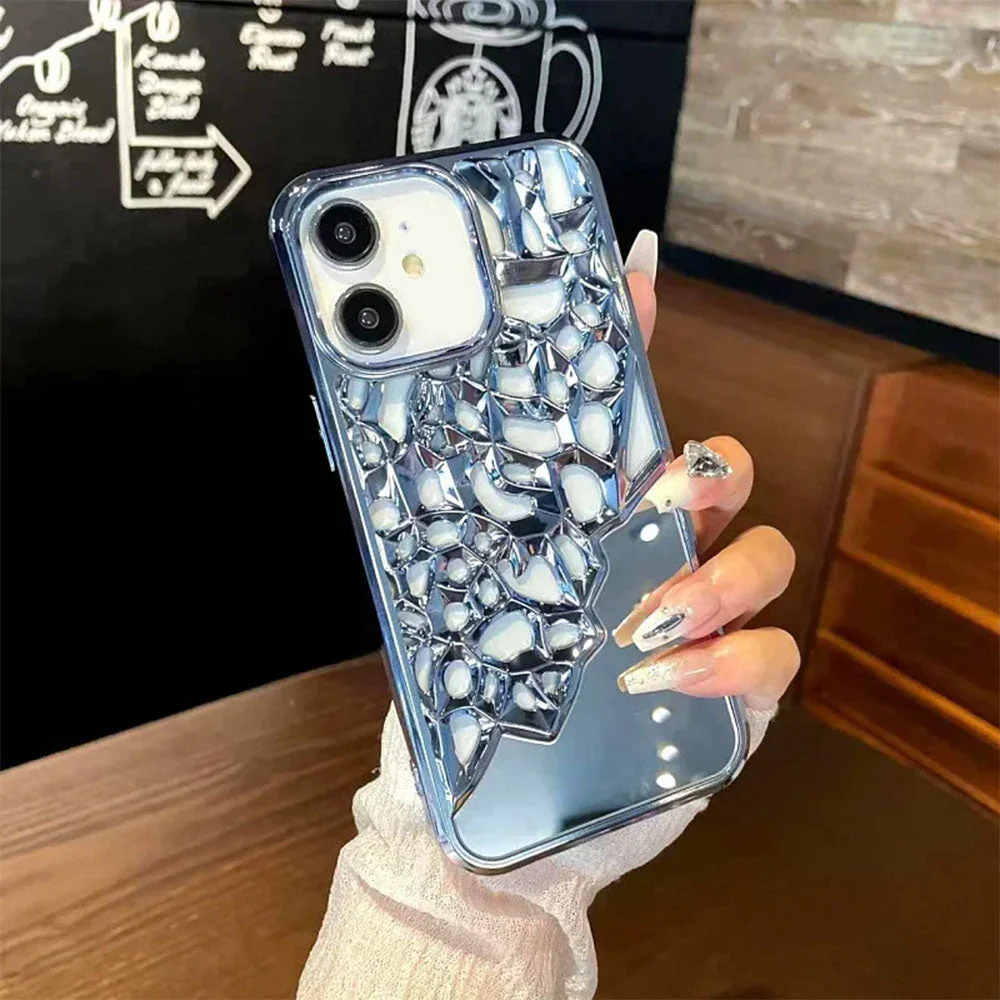 LuxuryKase LK117 Hollow Out Mirror Heat Dissipation Breathable Case For iPhone - Image 5