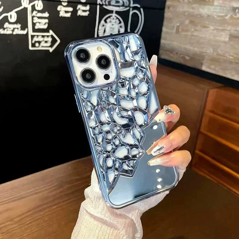 LuxuryKase LK117 Hollow Out Mirror Heat Dissipation Breathable Case For iPhone - Image 6