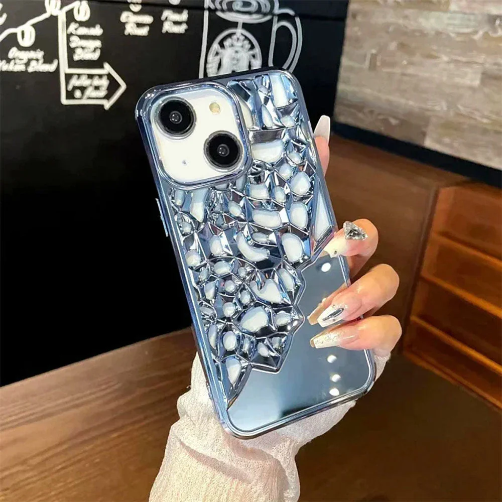 LuxuryKase LK117 Hollow Out Mirror Heat Dissipation Breathable Case For iPhone - Image 7