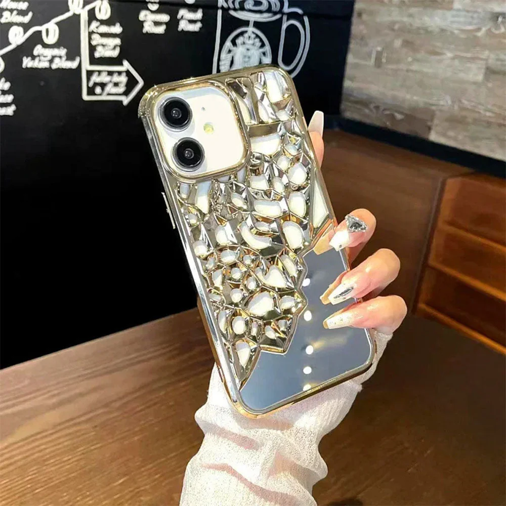LuxuryKase LK117 Hollow Out Mirror Heat Dissipation Breathable Case For iPhone - Image 8