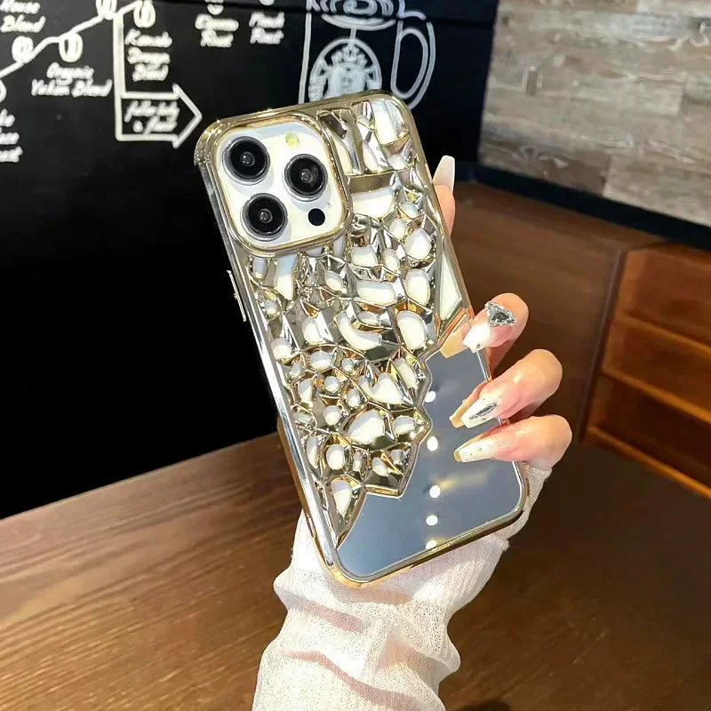 LuxuryKase LK117 Hollow Out Mirror Heat Dissipation Breathable Case For iPhone - Image 9