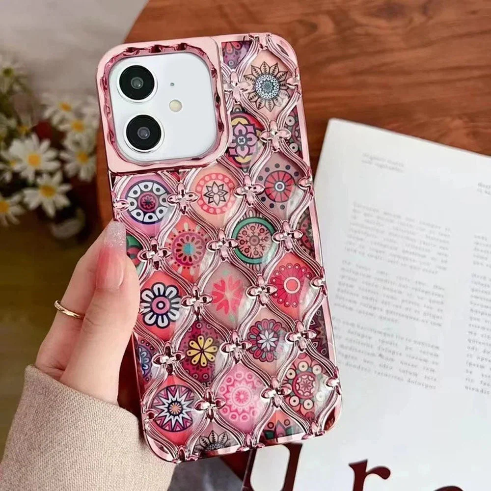 LuxuryKase LK125 Electroplated Shell Star Flower Pattern Case For iPhone - Image 14
