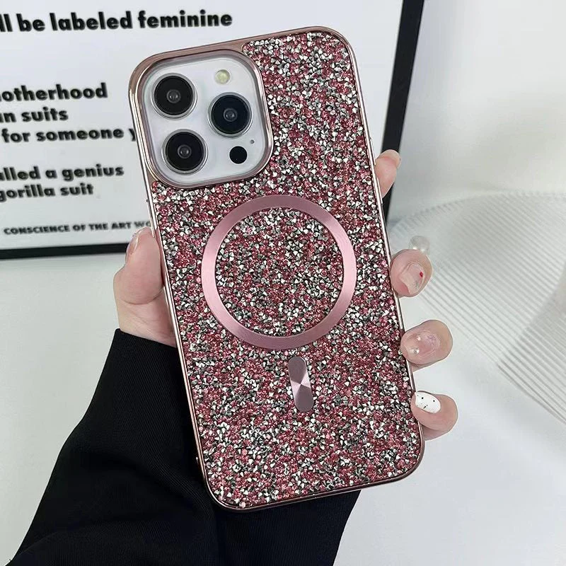 LuxuryKase LK133 Shining Star Flash Diamond Magnetic Mag-Safe Case for iPhone - Image 12