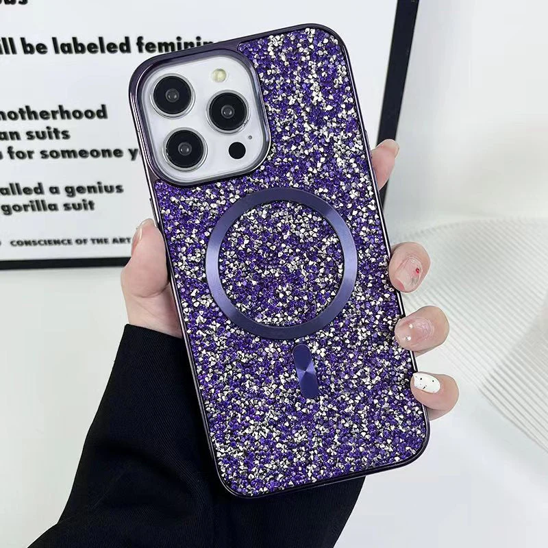 LuxuryKase LK133 Shining Star Flash Diamond Magnetic Mag-Safe Case for iPhone - Image 9