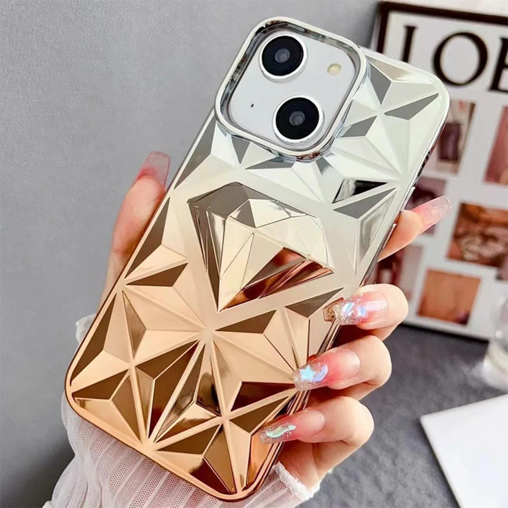LuxuryKase LK136 Anti Yellowing Electroplated Diamond Gradient Pattern Case For iPhone - Image 10