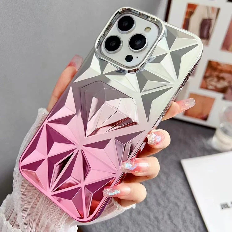 LuxuryKase LK136 Anti Yellowing Electroplated Diamond Gradient Pattern Case For iPhone - Image 15