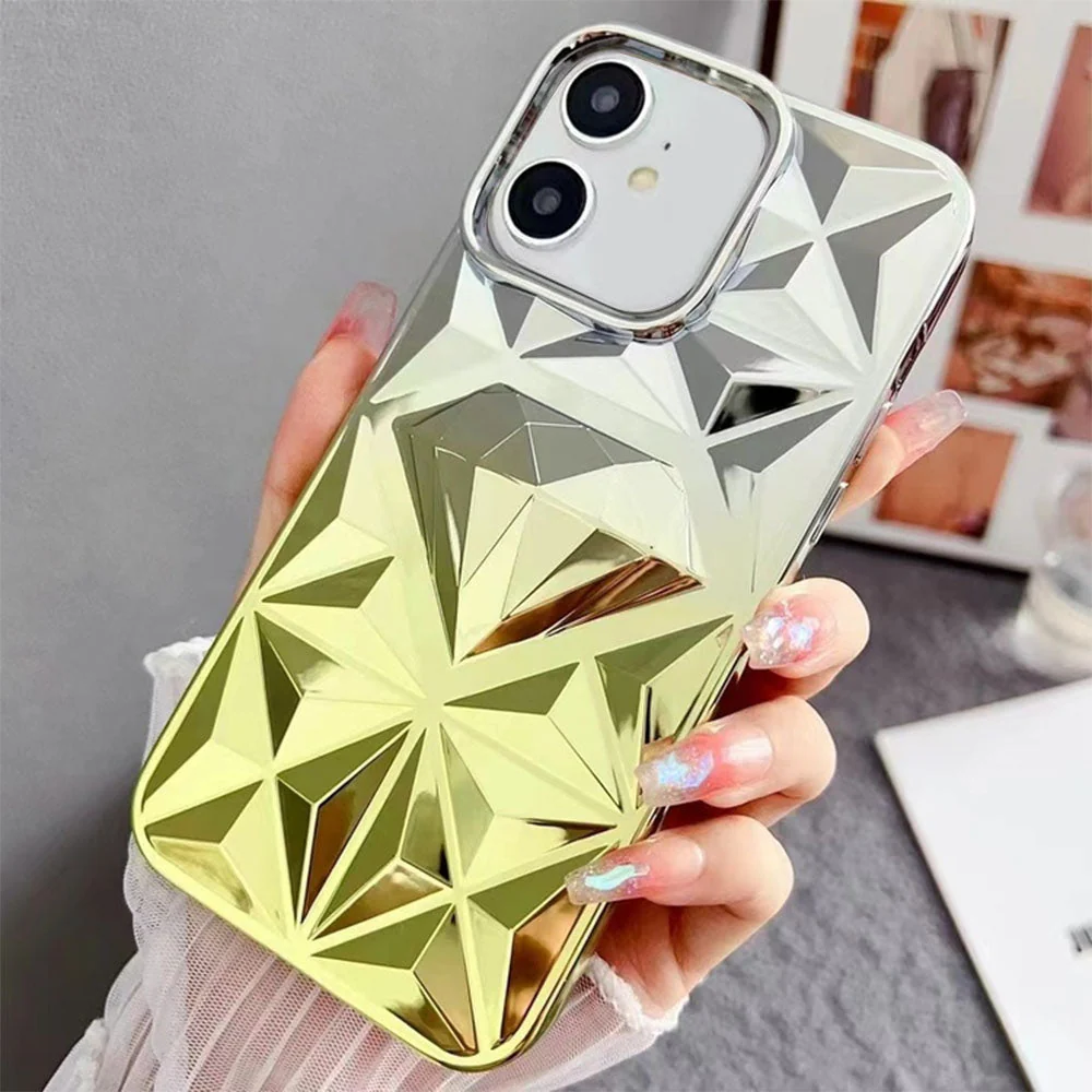 LuxuryKase LK136 Anti Yellowing Electroplated Diamond Gradient Pattern Case For iPhone - Image 17