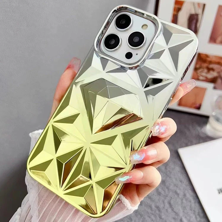 LuxuryKase LK136 Anti Yellowing Electroplated Diamond Gradient Pattern Case For iPhone - Image 18