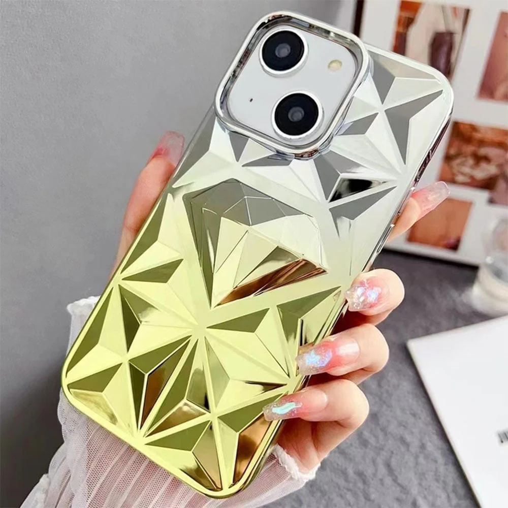 LuxuryKase LK136 Anti Yellowing Electroplated Diamond Gradient Pattern Case For iPhone - Image 19