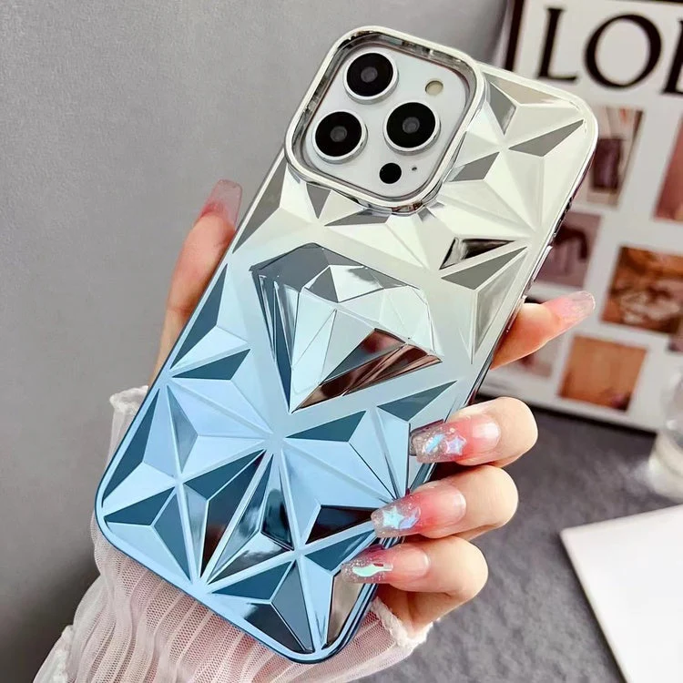 LuxuryKase LK136 Anti Yellowing Electroplated Diamond Gradient Pattern Case For iPhone - Image 6