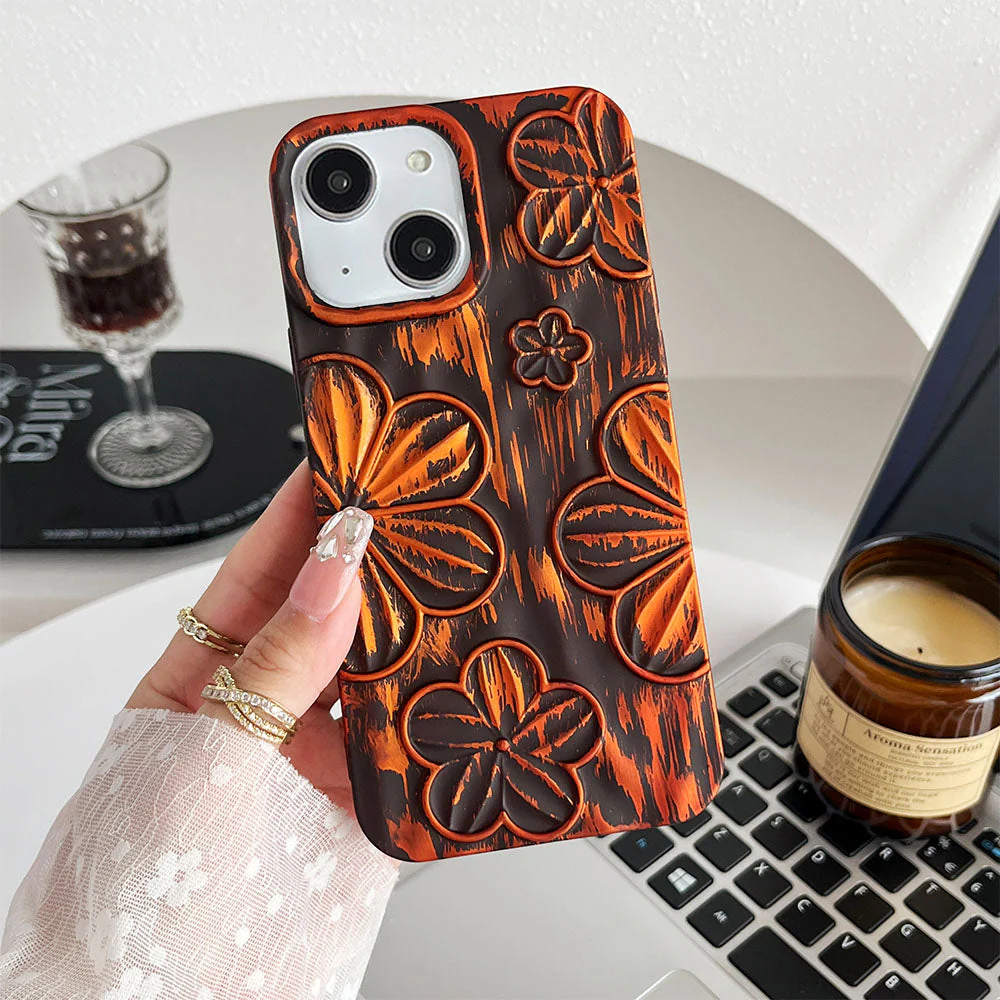 LuxuryKase LK138 Double Shaded 3D Flower Print Case For iPhone - Image 6
