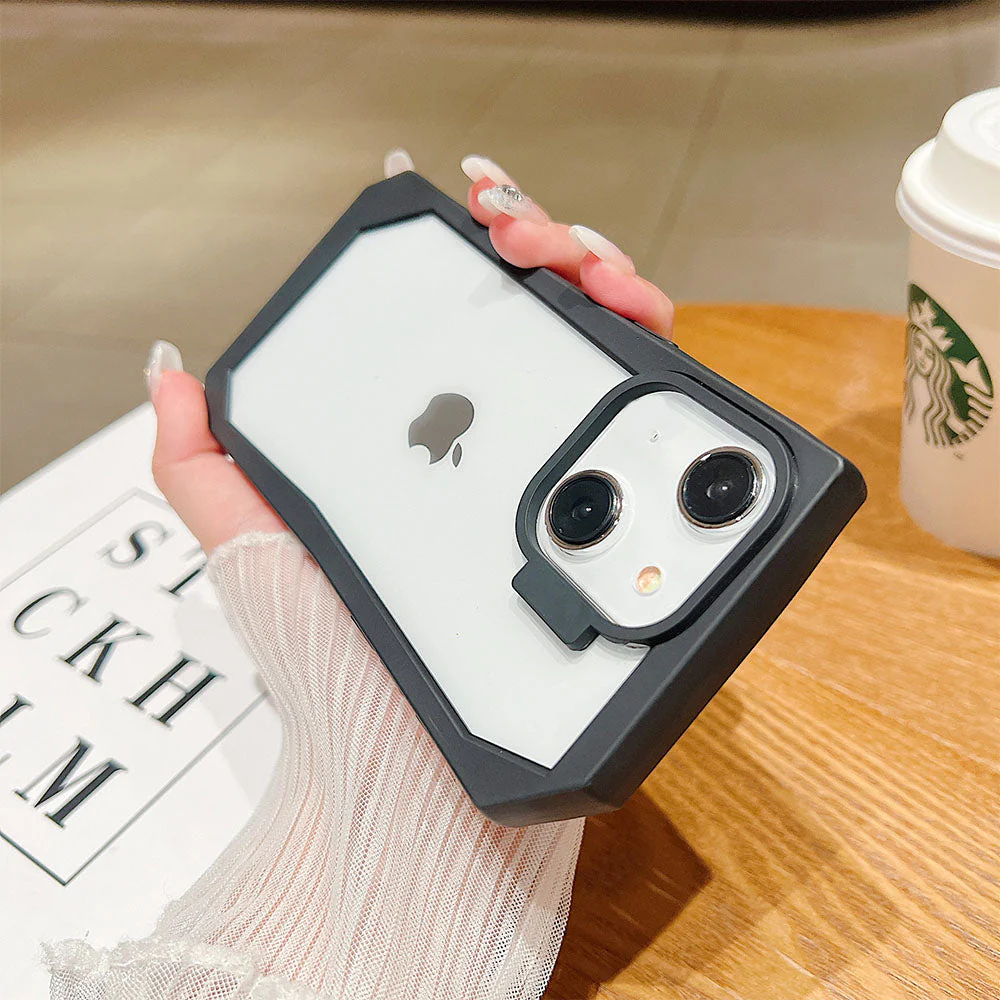 LuxuryKase LK141 Simple Transparent Irregular Shape Case For iPhone - Image 4