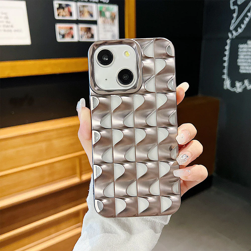 LuxuryKase LK148 3D Metal Texture Hollow S Pattern Soft For iPhone - Image 13
