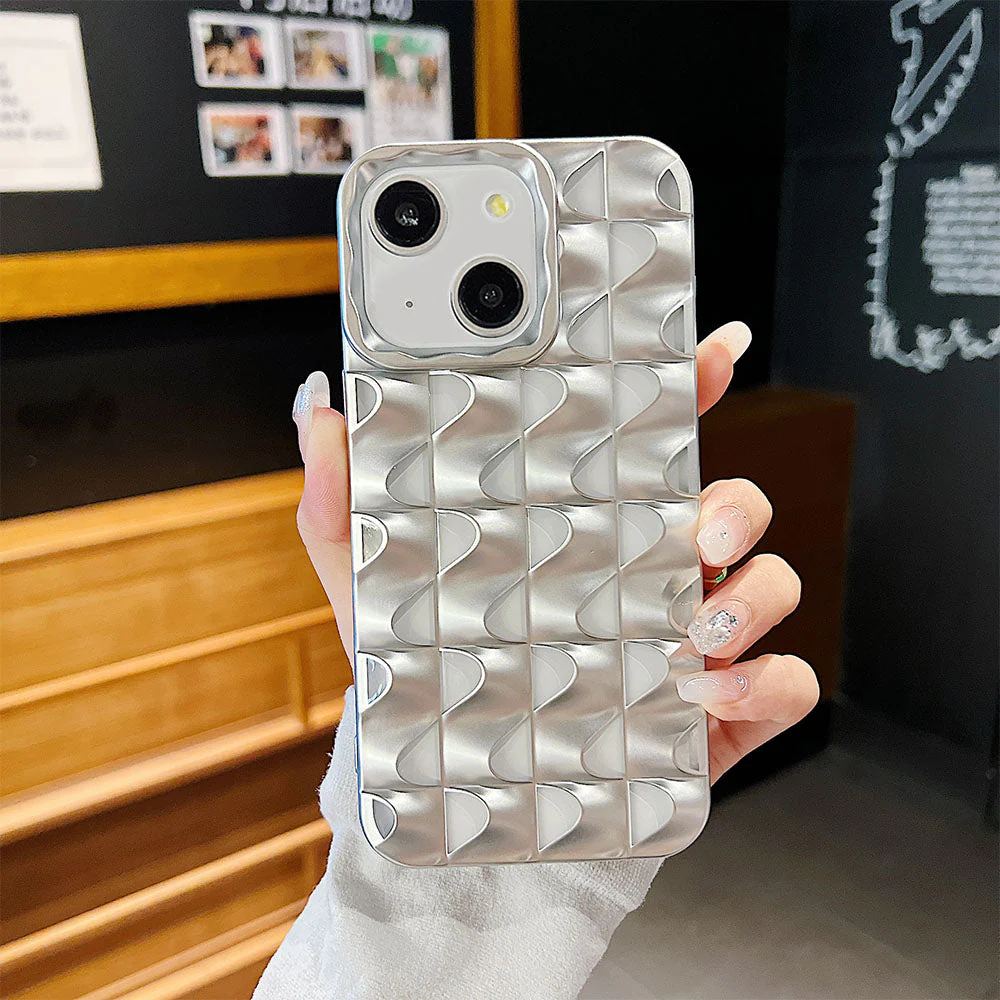 LuxuryKase LK148 3D Metal Texture Hollow S Pattern Soft For iPhone - Image 25
