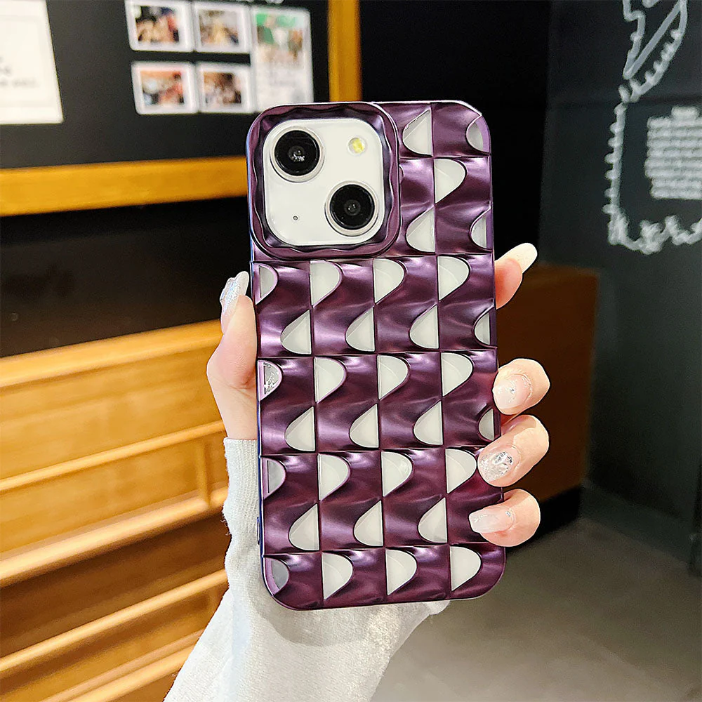 LuxuryKase LK148 3D Metal Texture Hollow S Pattern Soft For iPhone - Image 10