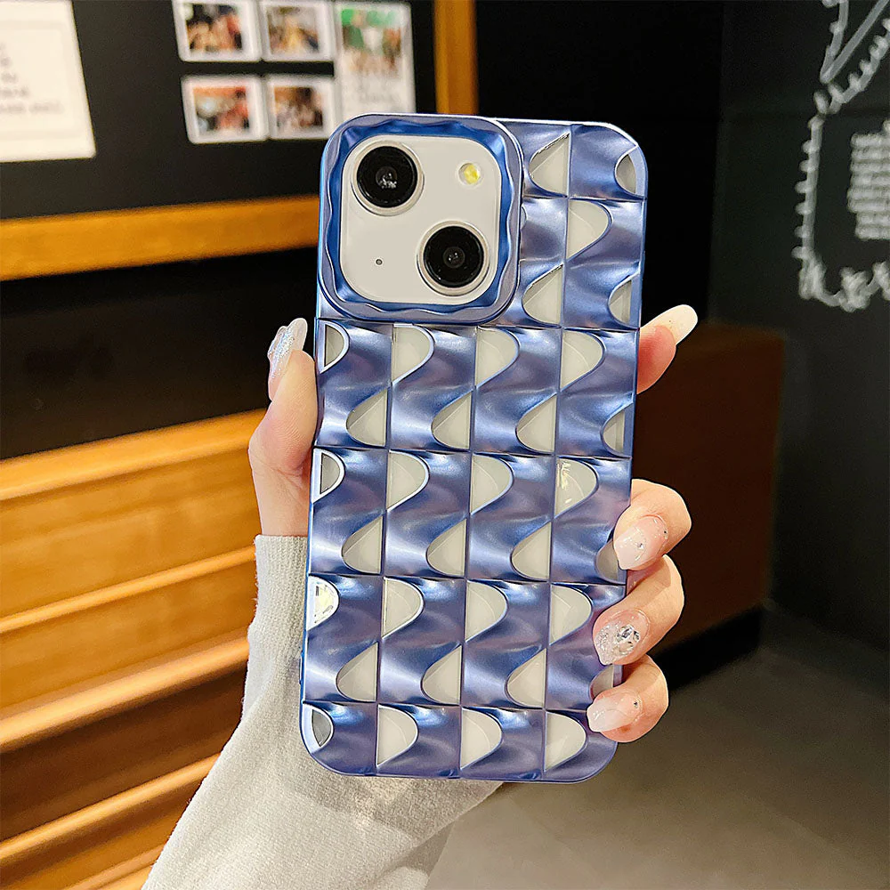 LuxuryKase LK148 3D Metal Texture Hollow S Pattern Soft For iPhone - Image 14