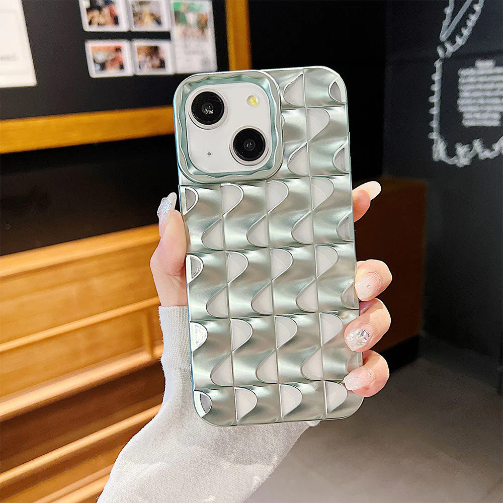 LuxuryKase LK148 3D Metal Texture Hollow S Pattern Soft For iPhone - Image 6