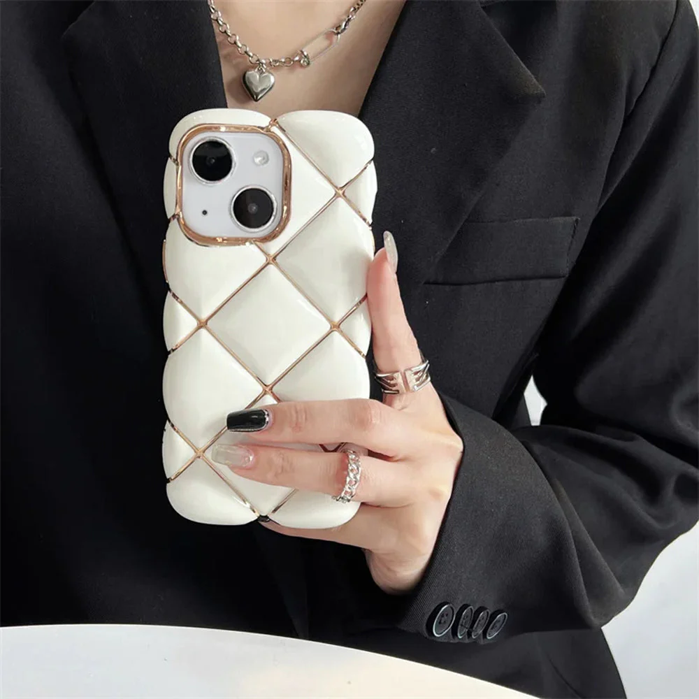 LuxuryKase LK153 Plated Rombus Soft Fundas Case For iPhone - Image 10