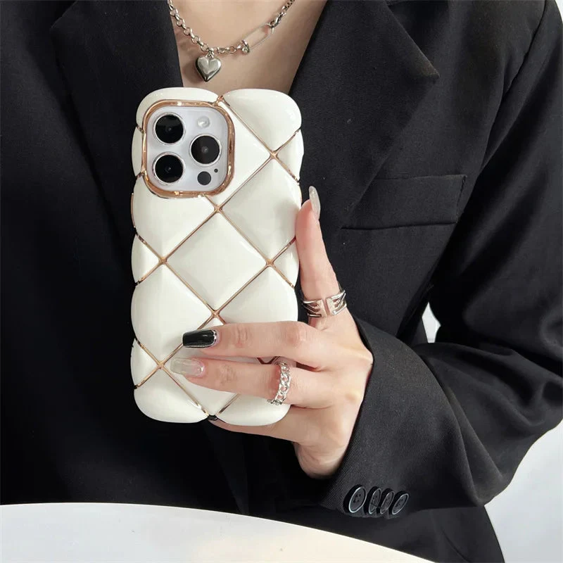LuxuryKase LK153 Plated Rombus Soft Fundas Case For iPhone - Image 11