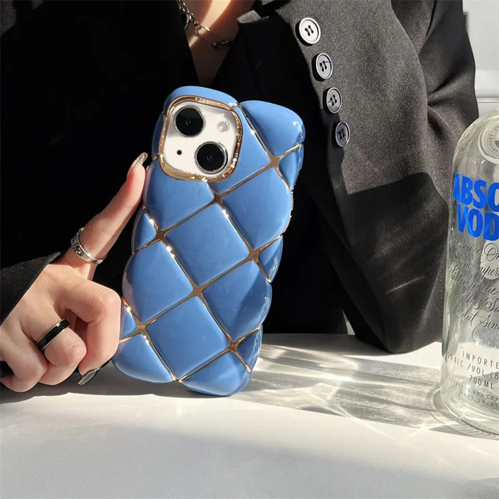 LuxuryKase LK153 Plated Rombus Soft Fundas Case For iPhone - Image 4