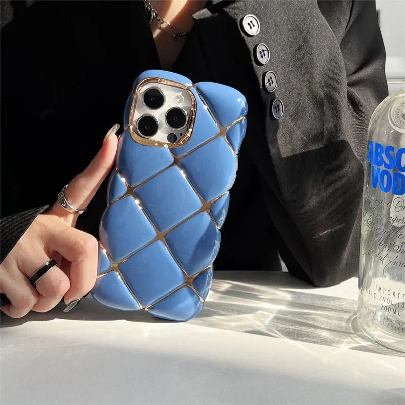 LuxuryKase LK153 Plated Rombus Soft Fundas Case For iPhone - Image 5